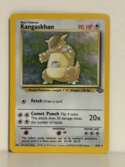 Pokemon TCG Kangaskhan Jungle 5/64 Holo Unlimited Holo Rare LP - Image 1