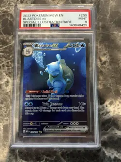 Pokemon TCG Blastoise EX Scarlet & Violet 151 PSA 9 - Image 1