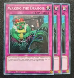 Waking the Dragon x3 Yu-Gi-Oh! SDAZ-EN040 1st Common PLAYSET - Image 1