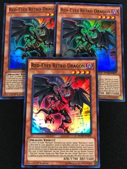 Yugioh Red-Eyes Retro Dragon BOSH-EN095 1st Super x3 (NM) - Image 1