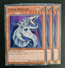 Cyber Dragon x3 Yu-Gi-Oh! EGO1-EN009 1st Common PLAYSET - Image 1