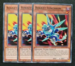 Rokket Synchron x3 Yu-Gi-Oh! MP20-EN006 1st Common PLAYSET - Image 1