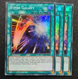 Hyper Galaxy x3 Yu-Gi-Oh! KICO-EN021 1st Super Rare PLAYSET - Image 1