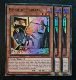 Proof of Pruflas x3 Yu-Gi-Oh! LIOV-EN081 1st Super Rare PLAYSET - Image 1
