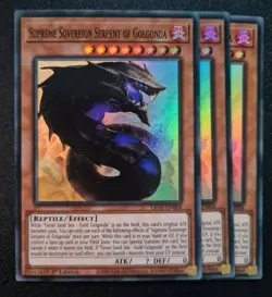 Supreme Sovereign Serpent of Golgonda x3 Yu-Gi-Oh! LIOV-EN004 Super Rare PLAYSET - Image 1