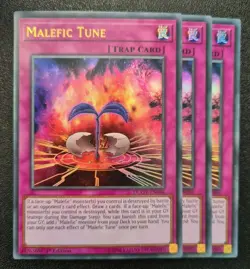 Malefic Tune x3 Yu-Gi-Oh! DUOV-EN046 1st Ultra Rare PLAYSET - Image 1