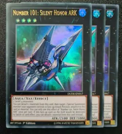 Number 101: Silent Honor ARK x3 Yu-Gi-Oh! DUDE-EN017 1st Ultra Rare PLAYSET - Image 1