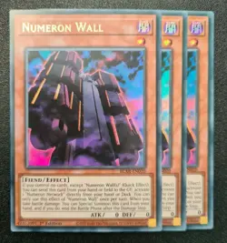 Numeron Wall x3 Yu-Gi-Oh! BLAR-EN020 1st Ultra Rare PLAYSET - Image 1