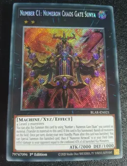 Number C1: Numeron Chaos Gate Sunya Yu-Gi-Oh! BLAR-EN021 1st Secret Rare - Image 1