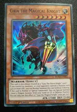 Gaia the Magical Knight Yu-Gi-Oh! ROTD-EN001 1st Super Rare - Image 1