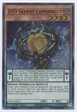D/D Savant Copernicus Yu-Gi-Oh! GFP2-EN076 1st Ultra Rare - Image 1