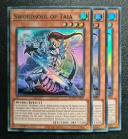 Swordsoul of Taia x3 Yu-Gi-Oh! BODE-EN004 1st Super Rare PLAYSET - Image 1