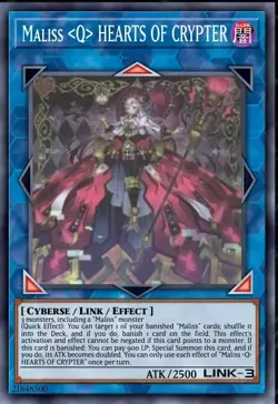 Maliss Q Hearts Crypter Yu-Gi-Oh! CRBR-EN020 1st Ultra Rare PREORDER - Image 1