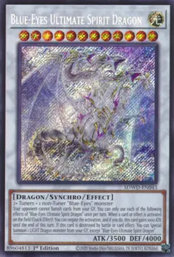 Blue-Eyes Ultimate Spirit Dragon Yu-Gi-Oh! SDWD-EN043 1st Secret Rare - Image 1