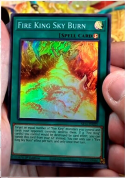 Fire King Sky Burn Yu-Gi-Oh! SR14-EN025 1st Super Rare - Image 1