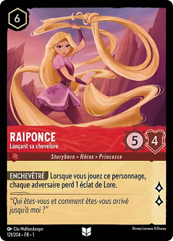 Lorcana - Raiponce - Lancant sa chevelure - MINT/NMINT - FR - FOIL - Image 1