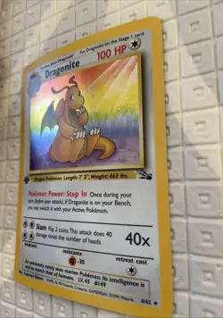 Pokemon TCG Dragonite Holo Rare 1st Edition Fossil Card 4/62 - Image 2
