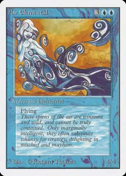 Air Elemental Unlimited NM Blue Uncommon MAGIC THE GATHERING MTG CARD ABUGames - Image 1