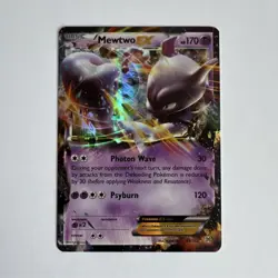 Pokemon Mewtwo EX Ultra Rare Holo Breakthrough 61/162 170HP Trading Card - Image 1
