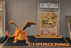 MCG 7 Charizard 4/102 Base Set Rare Holo Pokemon Card 1999 WOTC - Near Mint - Image 1