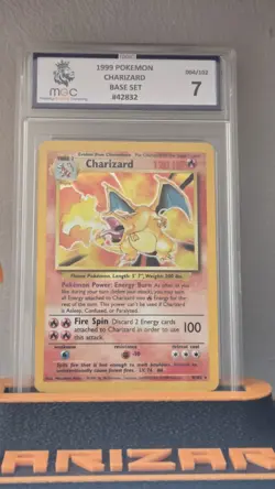 MCG 7 Charizard 4/102 Base Set Rare Holo Pokemon Card 1999 WOTC - Near Mint - Image 2