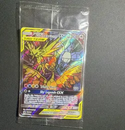 Moltres Zapdos Articuno SM210 GX Tag Team Hidden Fates Promo Card Sealed Wrapper - Image 1
