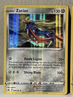 Zacian 094/159 & Zamazenta 097/159 Crown Zenith Holo Rare Pokemon Card Lot - Image 3