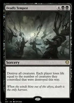 Deadly Tempest Light Play, English Magic the Gathering MTG Starter Commander Dec - Image 1