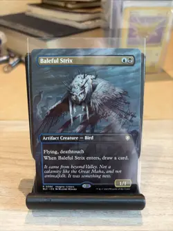 Baleful Strix (Borderless) Commander: Bloomburrow - Image 1