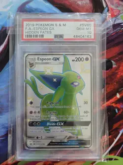 Pokemon Espeon GX SV60/SV94 Shiny Holo Rare Full Art Hidden Fates PSA 10 English - Image 1