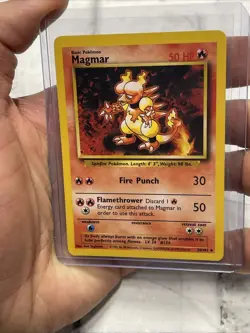 Magmar 36/102 Base Set Pokemon Card Uncommon Vintage Vtg LP+ Nintendo Pokemon - Image 1