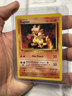 Magmar 36/102 Base Set Pokemon Card Uncommon Vintage Vtg LP+ Nintendo Pokemon - Image 2