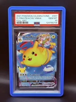 PSA 10 Gem Mint 2021 Pokemon Celebrations FLYING PIKACHU VMAX Full Art #007/025 - Image 1