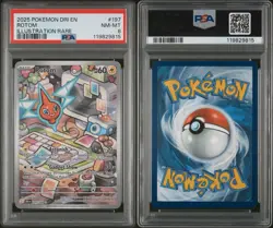 PSA 8 Rotom 197/182 Pokemon Sv10: Destined Rivals Illustration Rare 2025 NM-MT - Image 1