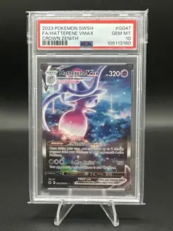 PSA 10 Gem Mint 2023 Pokemon SWSH FA/Hatterene VMax Crown Zenith #GG47 - Image 1
