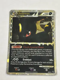 Pokemon TCG Umbreon Prime 86/90 Undaunted Holo Rare 2010 - Image 2
