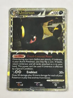 Pokemon TCG Umbreon Prime 86/90 Undaunted Holo Rare 2010 - Image 3