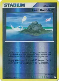 1x Lake Boundary - 112/123 - Uncommon - Reverse Holo Heavily Played Pokemon Diam - Image 1