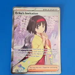 Pokemon Erika's Invitation 196/165 Trainer Holo Super Rare Sv2a 151 Japanese - Image 1