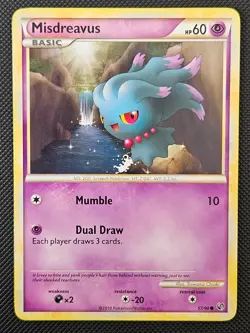 MISDREAVUS 57/90 C HGSS UNDAUNTED POKEMON NM/M - Image 1