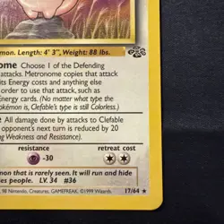 Pokemon Clefable 1st Edition Jungle 17/64 Non-Holo Rare NM Mint WOTC 1999 - Image 4