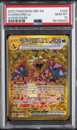 2023 POKEMON OBF EN-OBSIDIAN FLAMES HYPER RARE #228 CHARIZARD EX PSA 10 - Image 1