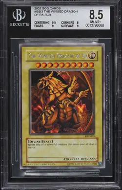 YUGIOH GBI-003 THE WINGED DRAGON OF RA SECRET RARE BGS 8.5 NM-MT #0013798688 - Image 2