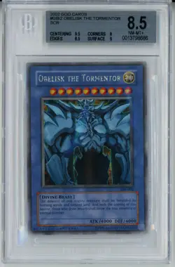 2003 YUGIOH GBI-002 OBELISK THE TORMENTOR SECRET RARE BGS 8.5 NM-MT #0013798686 - Image 1