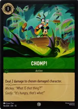 96/204 CHOMP! EN10 COMMON DISNEY LORCANA CARD - Image 1