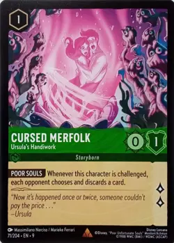 71/204 CURSED MERFOLK URSULA'S HANDIWORK EN9 RARE DISNEY LORCANA CARD - Image 1