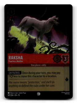 COLD FOIL - Disney Lorcana Raksha - Fearless Mother - Whispers in the Well - Image 1