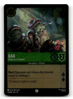 COLD FOIL - Disney Lorcana Kaa - Suspicious Serpent - Whispers in the Well - Image 1