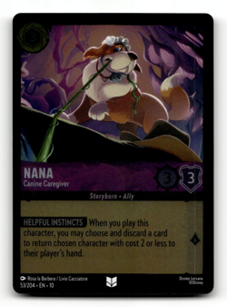 COLD FOIL - Disney Lorcana Nana - Canine Caregiver - Whispers in the Well - Image 1