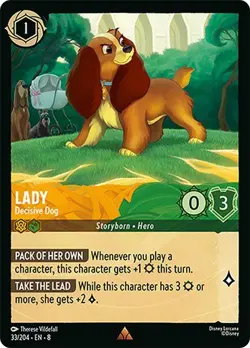 Lady - Decisive Dog 33/204 Reign of Jafar Disney Lorcana Non-Foil - Image 1